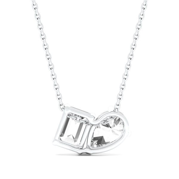 PEAR AND EMERALD TOI ET MOI NECKLACE