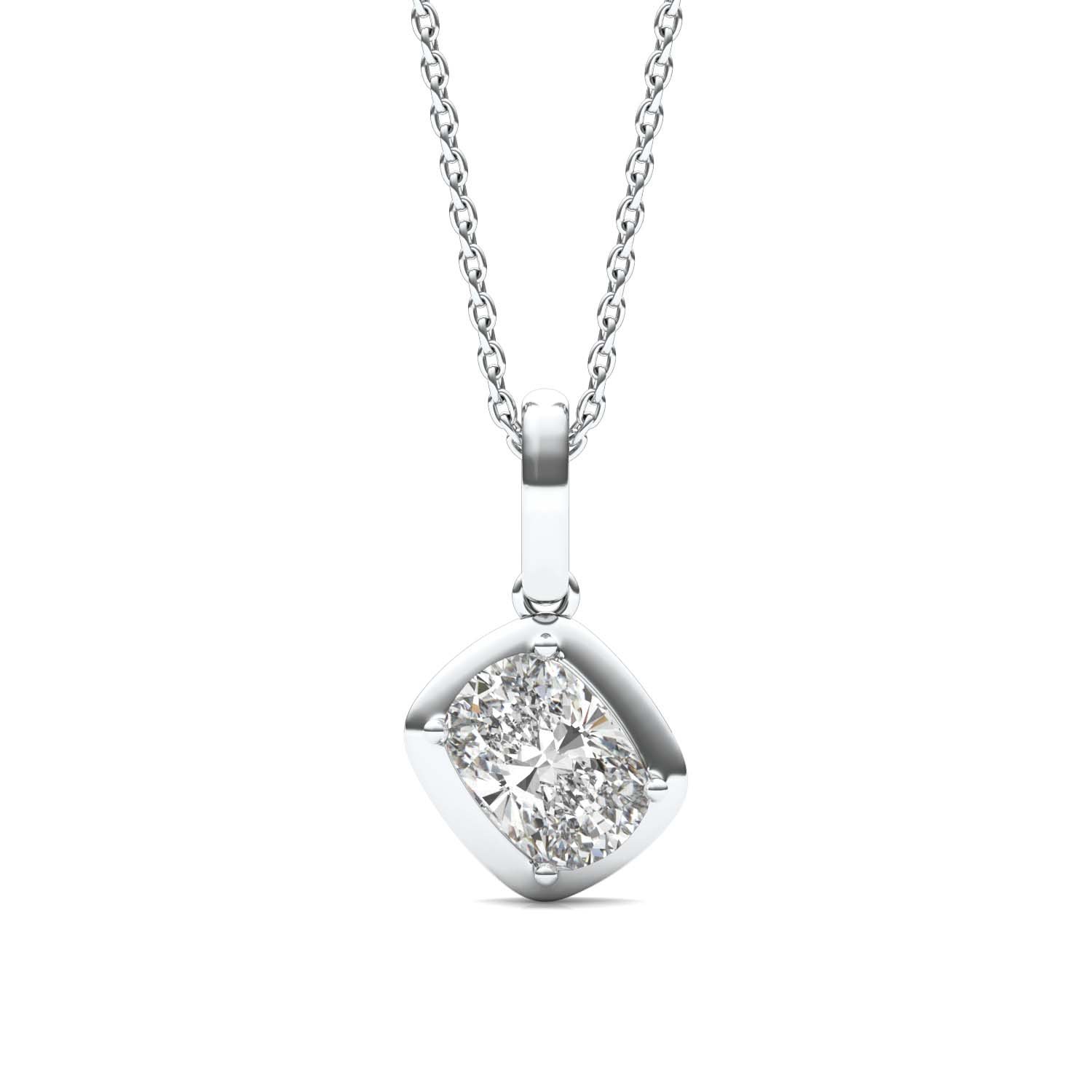 ELONGATED CUSHION BEZEL ILLUSION PENDANT