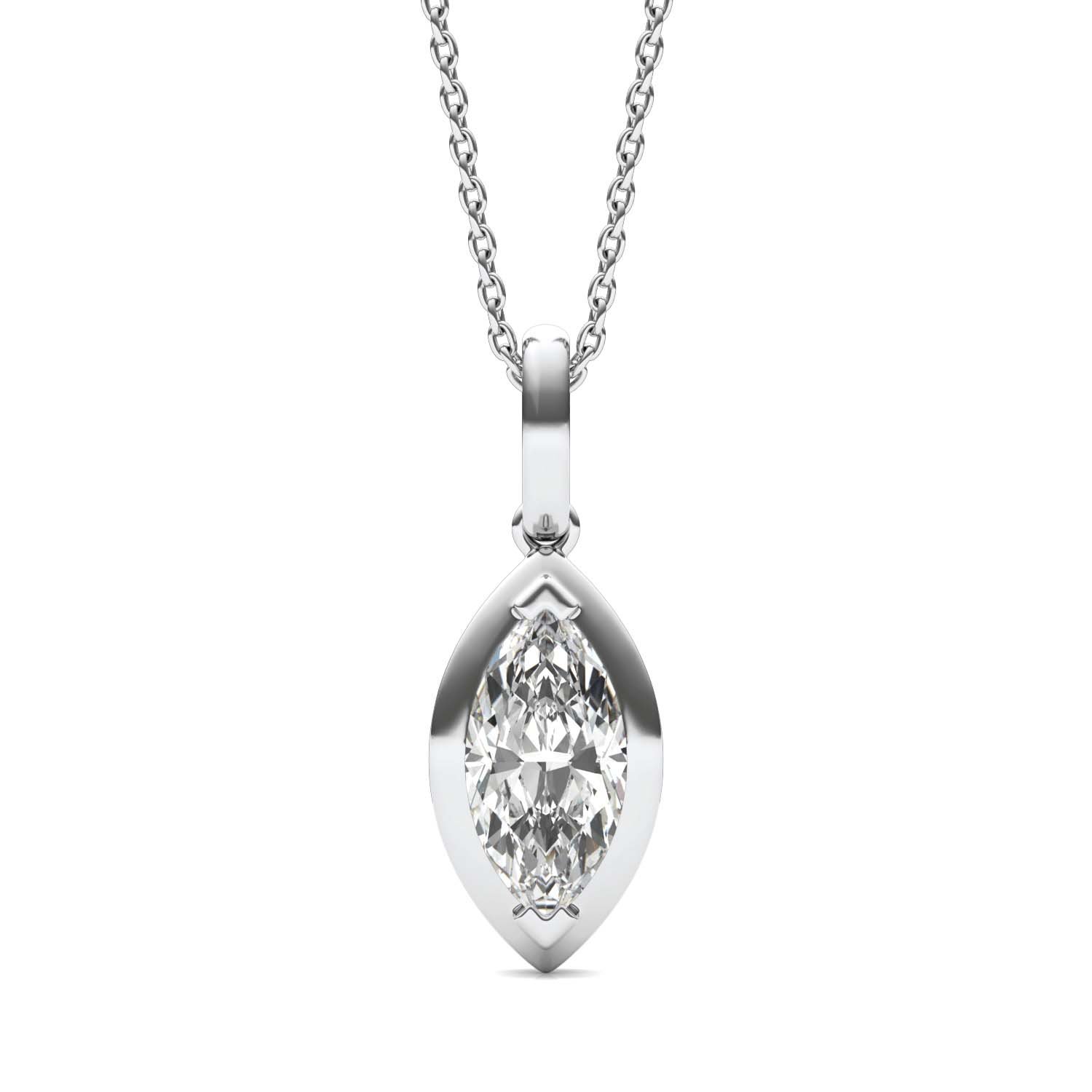 MARQUISE BEZEL ILLUSION PENDANT