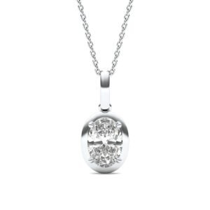 OVAL BEZEL ILLUSION PENDANT