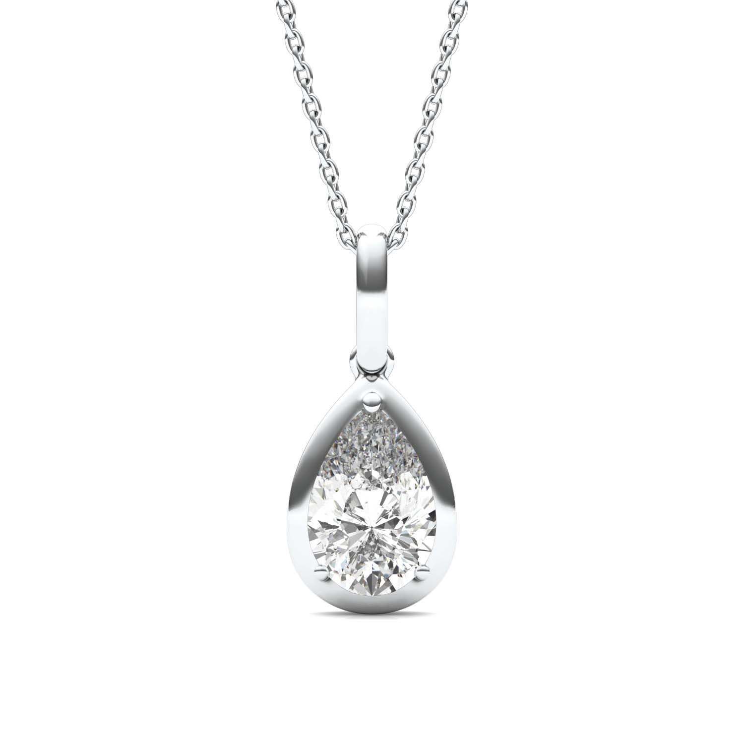 PEAR BEZEL ILLUSION PENDANT