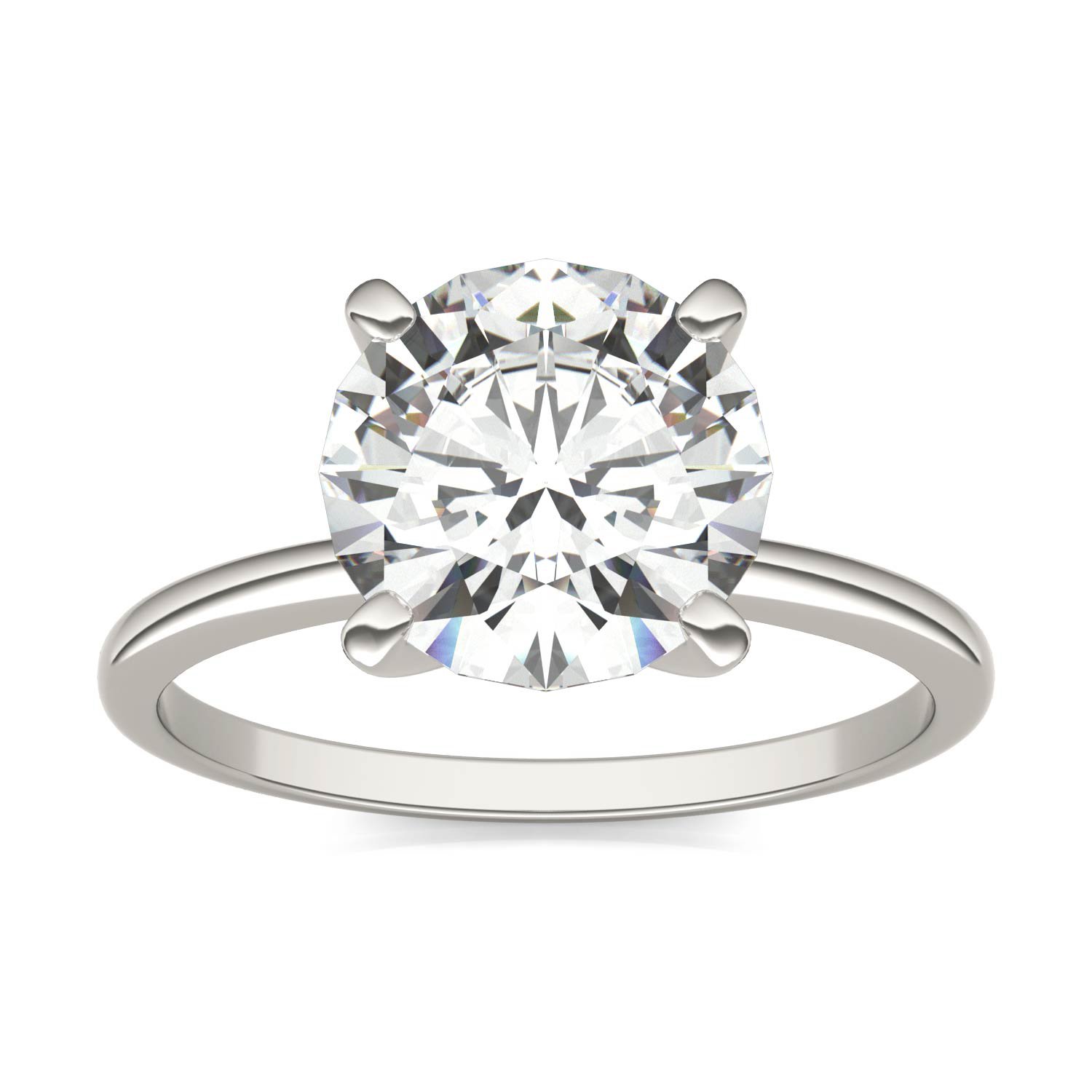 ROUND BRILLIANT SIMPLE SOLITAIRE ENGAGEMENT RING
