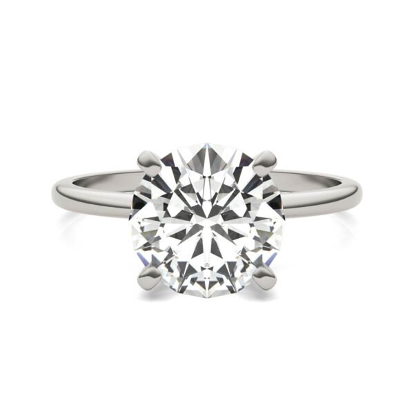 ROUND BRILLIANT SIMPLE SOLITAIRE ENGAGEMENT RING