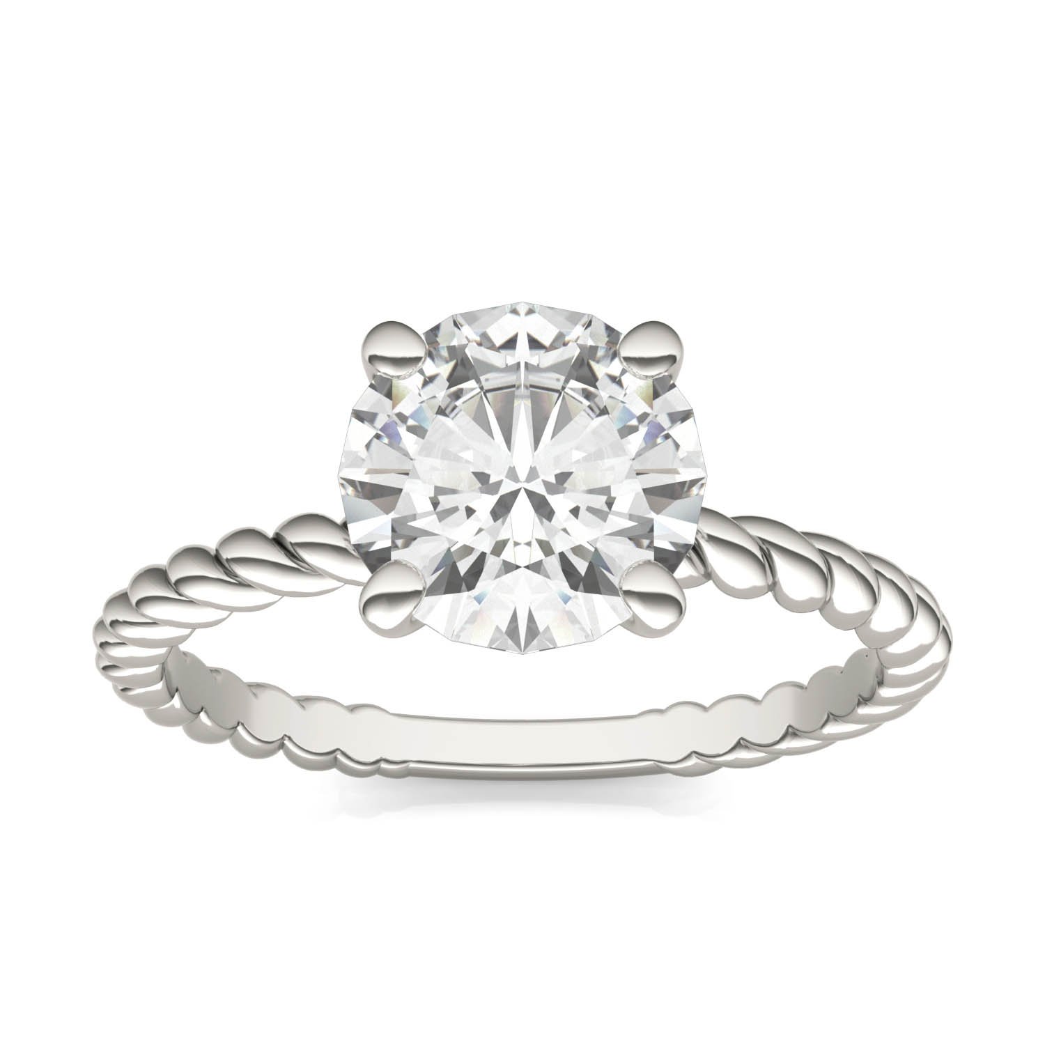 ROUND BRILLIANT CLASSIC ROPE SOLITAIRE