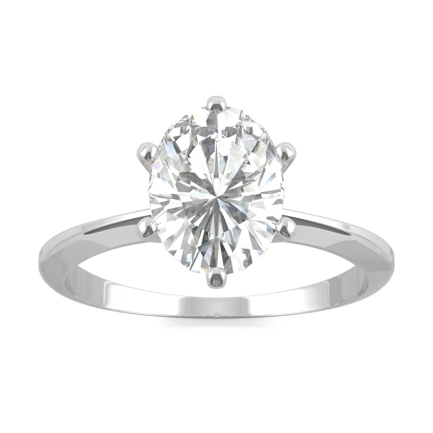 OVAL SIX-PRONG TIMELESS SOLITAIRE ENGAGEMENT RING