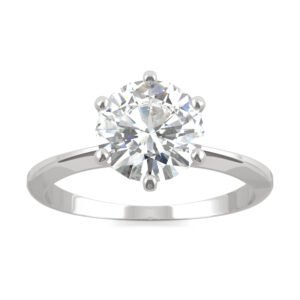 ROUND BRILLIANT SIX-PRONG TIMELESS SOLITAIRE ENGAGEMENT RING