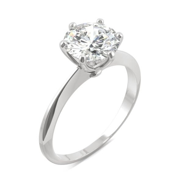ROUND BRILLIANT SIX-PRONG TIMELESS SOLITAIRE ENGAGEMENT RING