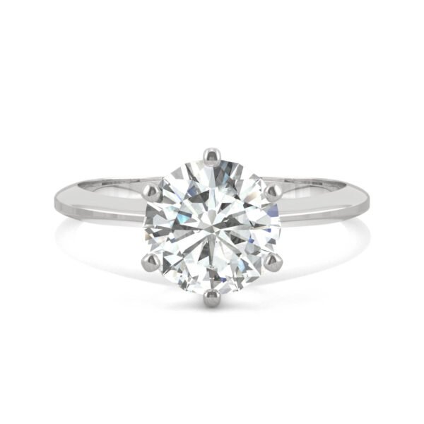 ROUND BRILLIANT SIX-PRONG TIMELESS SOLITAIRE ENGAGEMENT RING