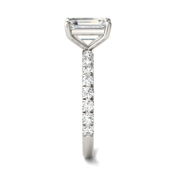 EMERALD CLASSIC SIDE-STONE ENGAGEMENT RING