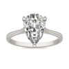 PEAR CLAW PRONG HIDDEN DETAIL ENGAGEMENT RING