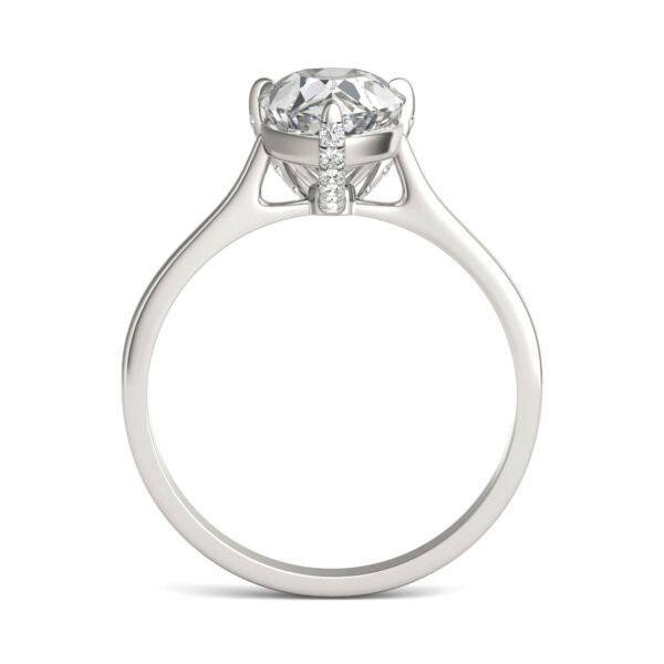 PEAR CLAW PRONG HIDDEN DETAIL ENGAGEMENT RING
