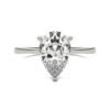 PEAR CLAW PRONG HIDDEN DETAIL ENGAGEMENT RING