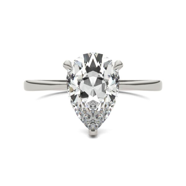 PEAR CLAW PRONG HIDDEN DETAIL ENGAGEMENT RING