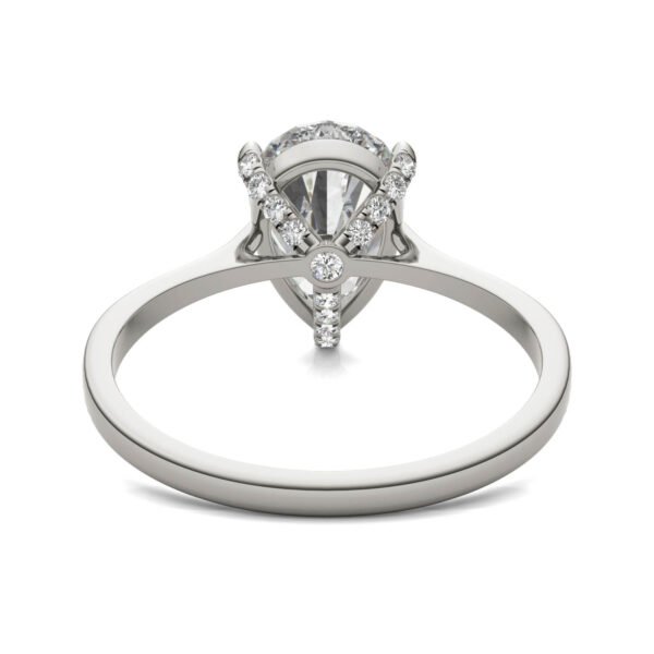 PEAR CLAW PRONG HIDDEN DETAIL ENGAGEMENT RING