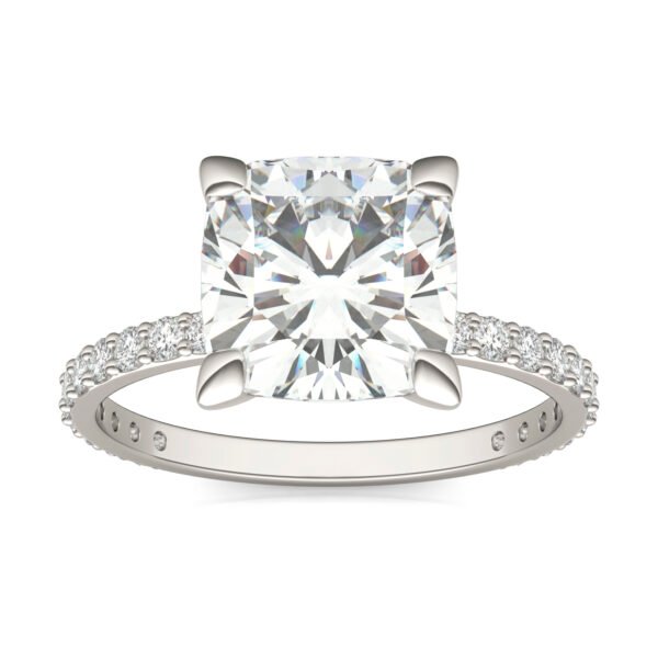 CUSHION MARTINI ACCENTED ENGAGEMENT RING