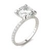 CUSHION MARTINI ACCENTED ENGAGEMENT RING