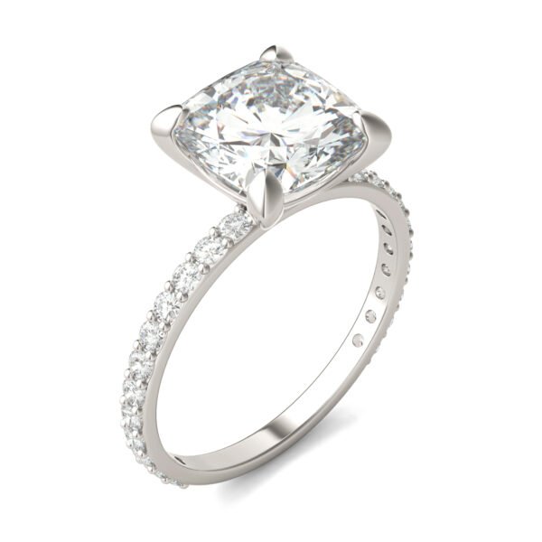 CUSHION MARTINI ACCENTED ENGAGEMENT RING