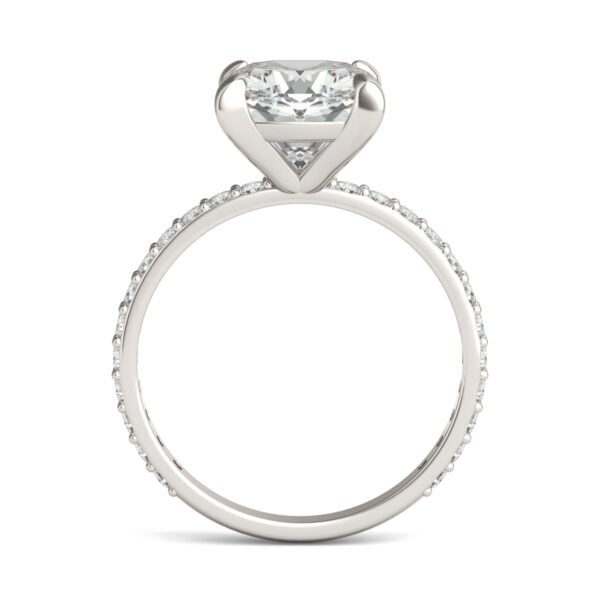 CUSHION MARTINI ACCENTED ENGAGEMENT RING