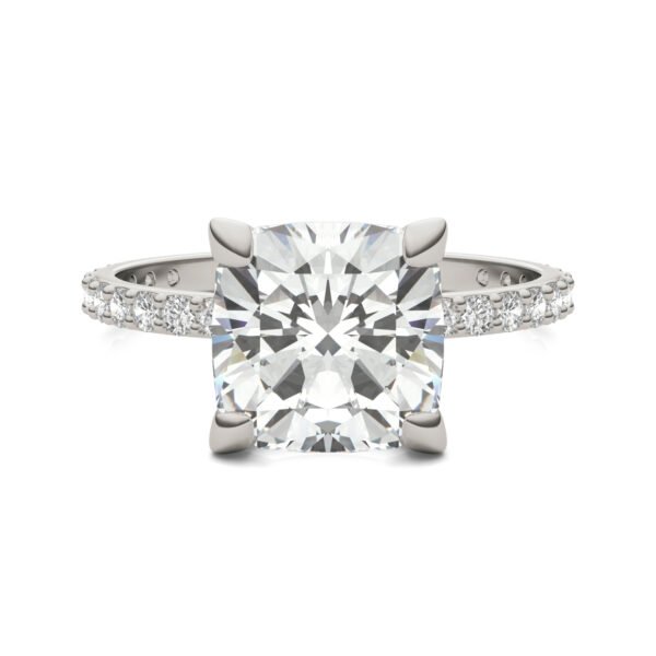 CUSHION MARTINI ACCENTED ENGAGEMENT RING
