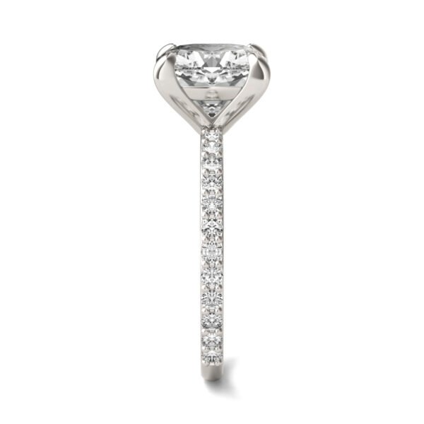 CUSHION MARTINI ACCENTED ENGAGEMENT RING