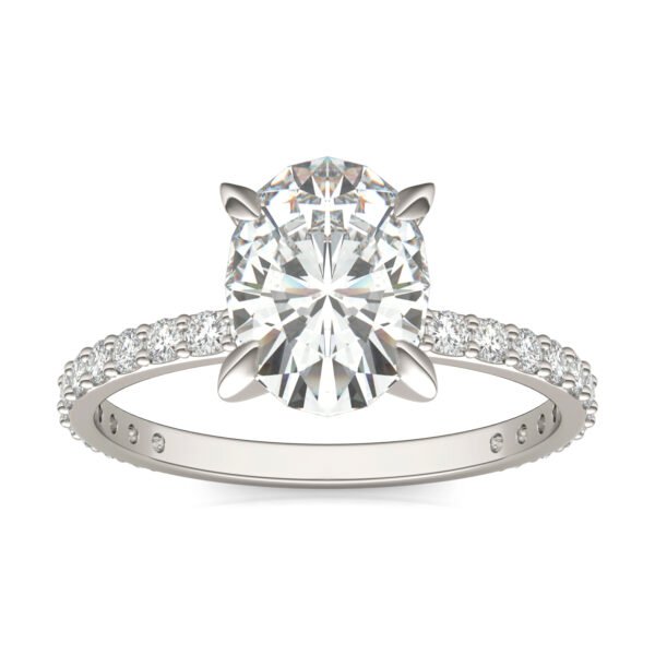 OVAL MARTINI ACCENTED ENGAGEMENT RING