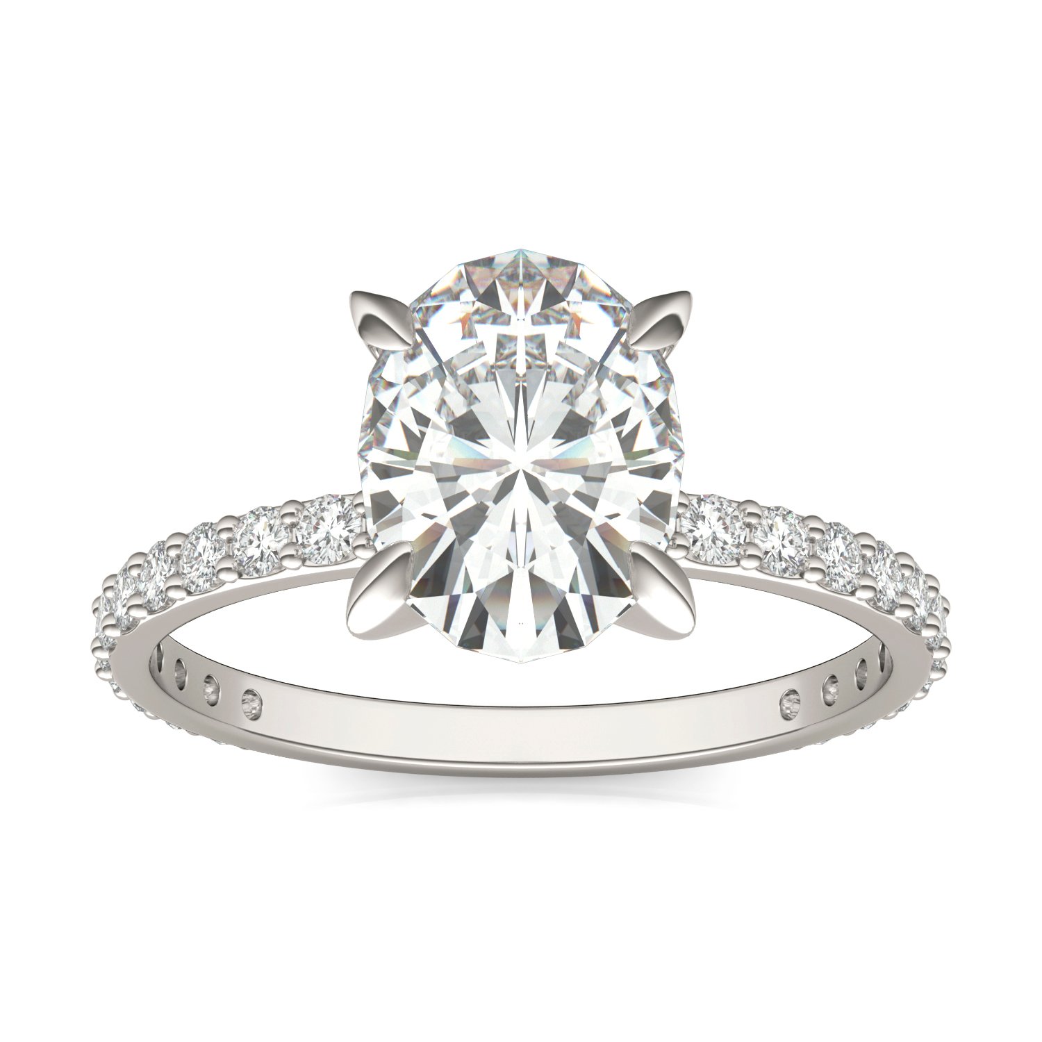 OVAL MARTINI ACCENTED ENGAGEMENT RING
