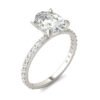 OVAL MARTINI ACCENTED ENGAGEMENT RING