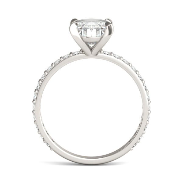 OVAL MARTINI ACCENTED ENGAGEMENT RING