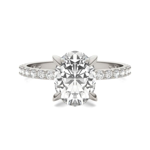OVAL MARTINI ACCENTED ENGAGEMENT RING