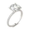 ROUND BRILLIANT MARTINI ACCENTED ENGAGEMENT RING