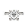 ROUND BRILLIANT MARTINI ACCENTED ENGAGEMENT RING