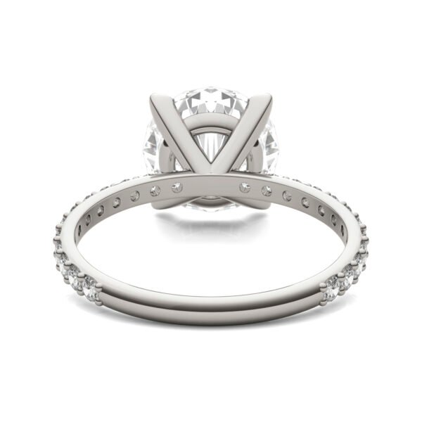 ROUND BRILLIANT MARTINI ACCENTED ENGAGEMENT RING