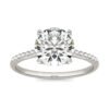 ROUND BRILLIANT SIGNATURE PETITE SIDE-STONE ENGAGEMENT RING