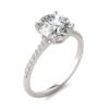 ROUND BRILLIANT SIGNATURE PETITE SIDE-STONE ENGAGEMENT RING