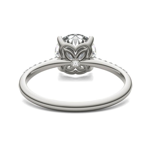 ROUND BRILLIANT SIGNATURE PETITE SIDE-STONE ENGAGEMENT RING