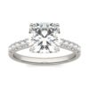 CUSHION SIGNATURE BOLD SIDE-STONE ENGAGEMENT RING