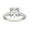 ROUND BRILLIANT LUXE ACCENTED TRELLIS ENGAGEMENT RING