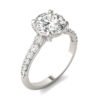ROUND BRILLIANT LUXE ACCENTED TRELLIS ENGAGEMENT RING