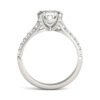 ROUND BRILLIANT LUXE ACCENTED TRELLIS ENGAGEMENT RING