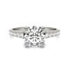ROUND BRILLIANT LUXE ACCENTED TRELLIS ENGAGEMENT RING
