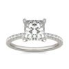 PRINCESS CLASSIC ACCENTED HIDDEN HALO ENGAGEMENT RING