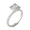 PRINCESS CLASSIC ACCENTED HIDDEN HALO ENGAGEMENT RING