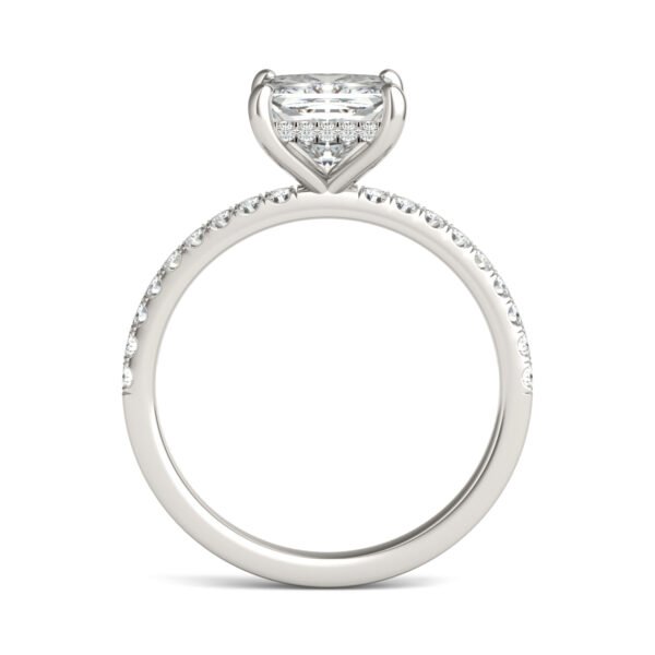 PRINCESS CLASSIC ACCENTED HIDDEN HALO ENGAGEMENT RING