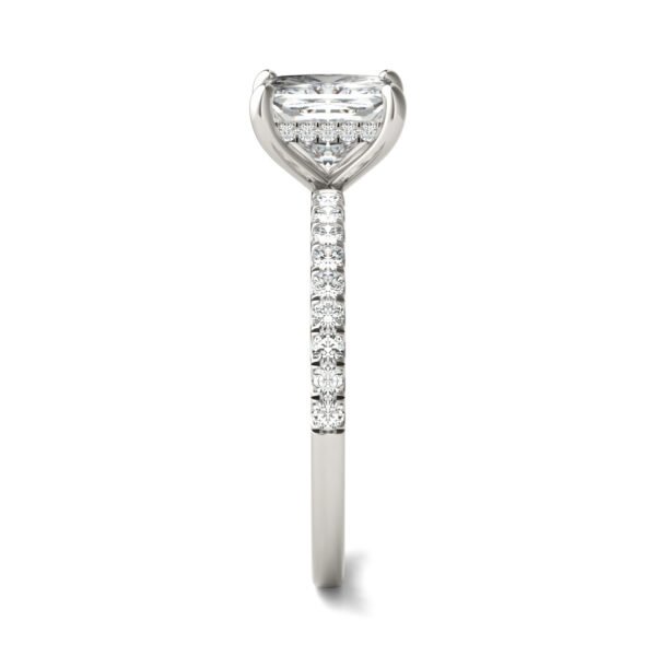 PRINCESS CLASSIC ACCENTED HIDDEN HALO ENGAGEMENT RING