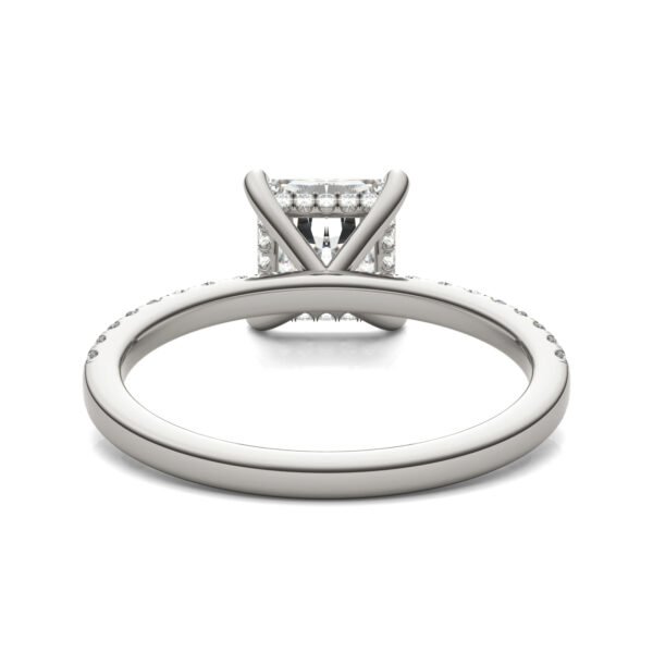 PRINCESS CLASSIC ACCENTED HIDDEN HALO ENGAGEMENT RING