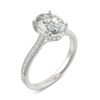 OVAL ETERNAL SIDE-STONE HIDDEN HALO ENGAGEMENT RING