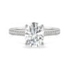 OVAL ETERNAL SIDE-STONE HIDDEN HALO ENGAGEMENT RING