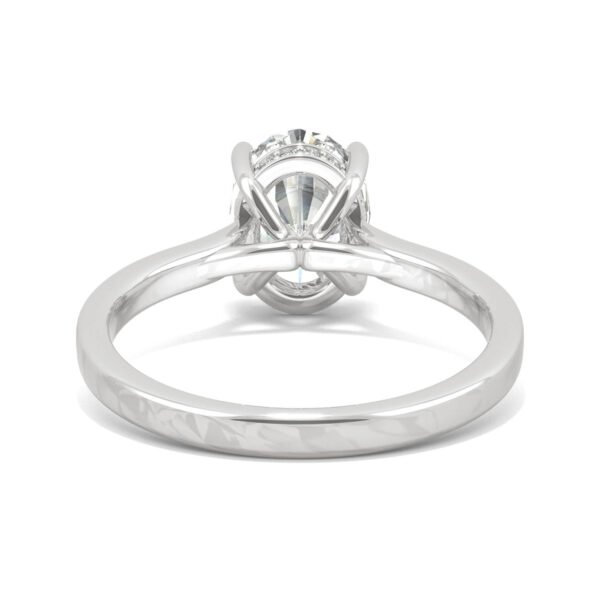OVAL ETERNAL SIDE-STONE HIDDEN HALO ENGAGEMENT RING