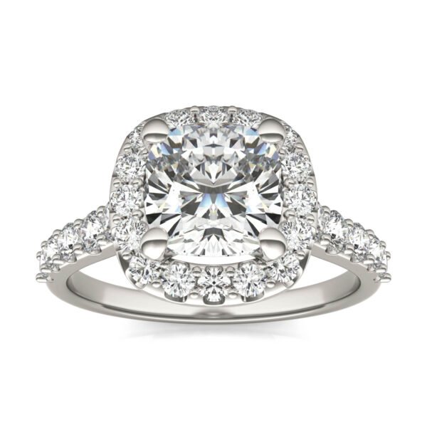 CUSHION ALLURE HALO ENGAGEMENT RING