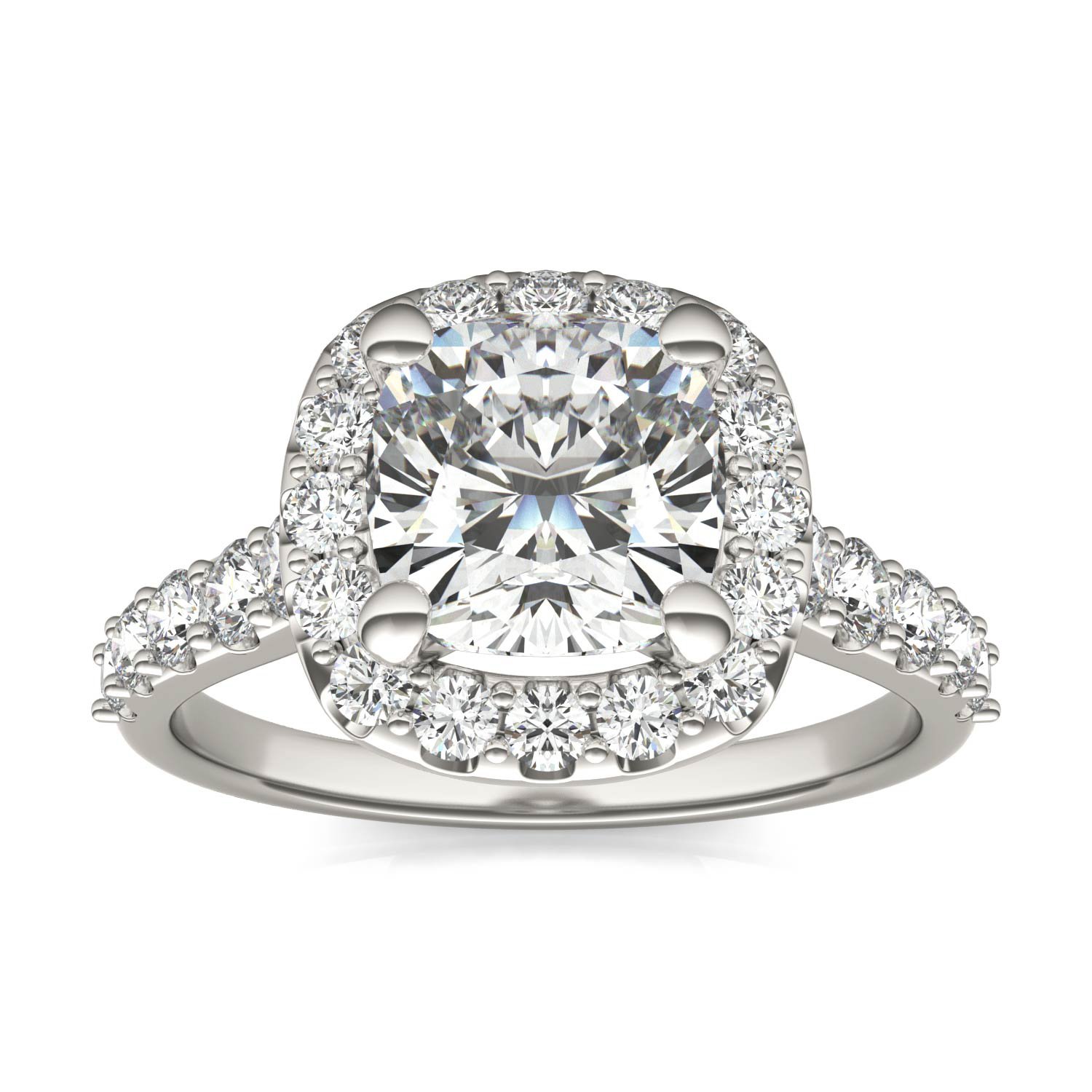 CUSHION ALLURE HALO ENGAGEMENT RING